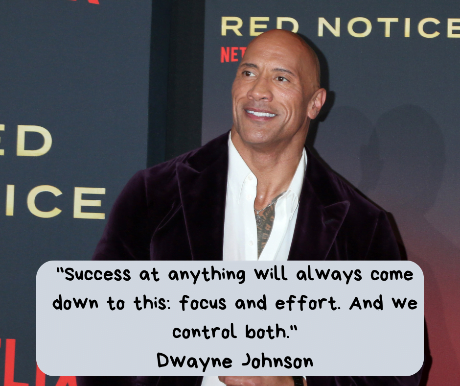 "Success at anything will always come down to this: focus and effort. And we control both."