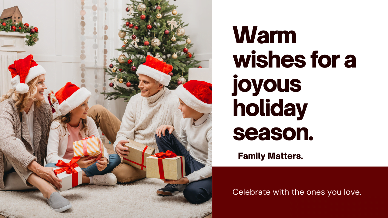 Warm wishes for a joyous holiday season. Merry Christmas